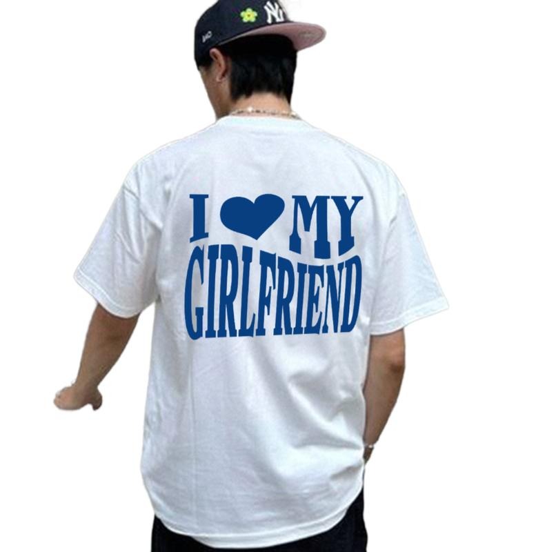 I Love My Girlfriend Shirt, Funny Saying Shirt, Gift For Boyfriend, I Heart Tee, Valentines Day Shirt, Couple T-Shirt,...
