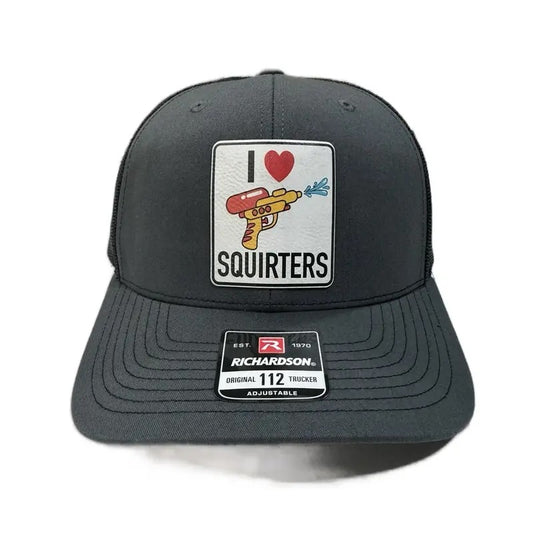 I Love Squirters Hat! Available in Richardson, FlexFit, Flat Bill, and golf hats!
