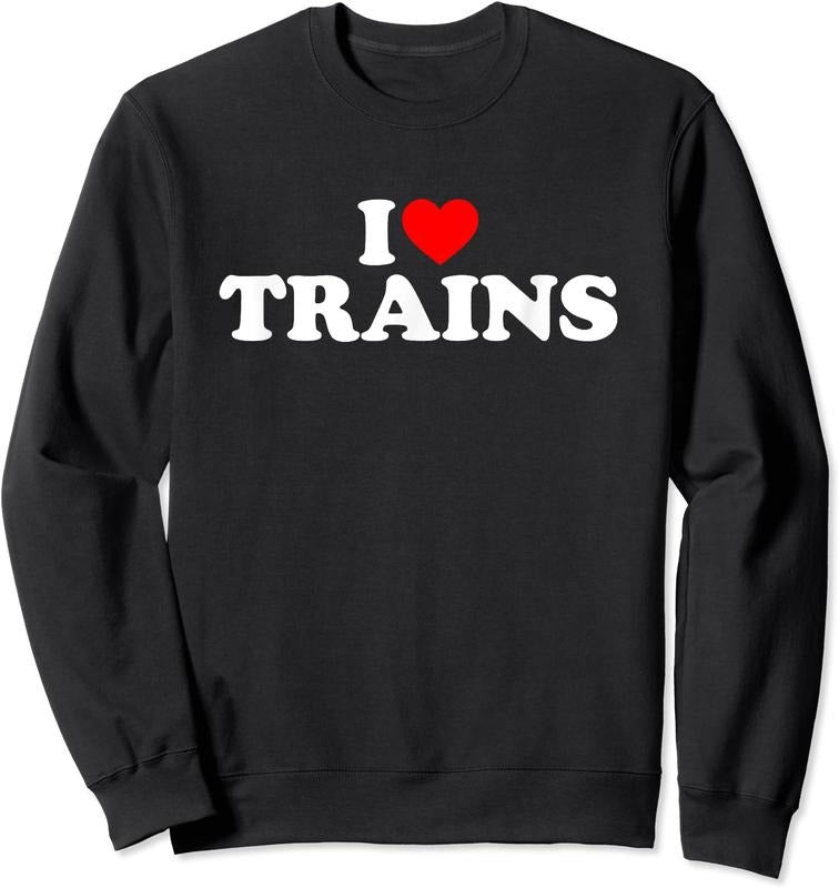 I Love Trains Unisex Crewneck Sweatshirt