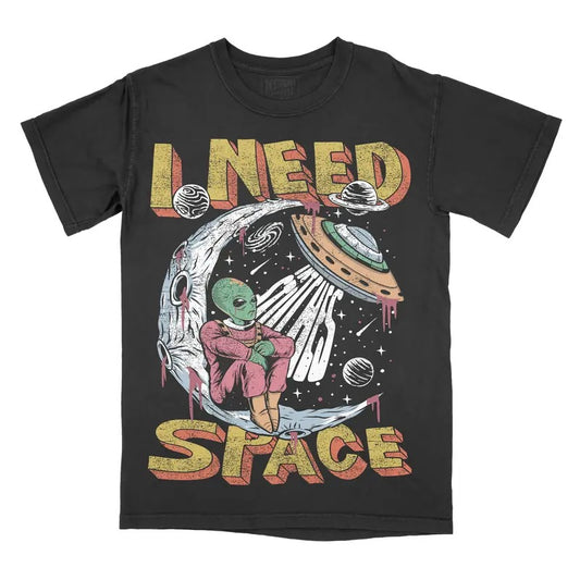 I Need Space Comfort Colors Unisex T-shirt Gothic Alternative Fashion Casual Tees Round Neck Tshirt
