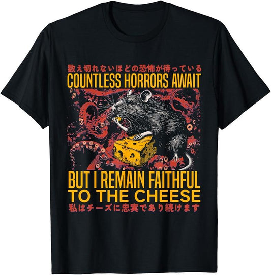 I Remain Faithful To The Cheese Vintage Japanese Rat Lover T-Shirt Hoodie, Sweatshirt | WearSparks.com