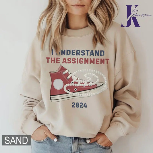 I Understand The Assignment Kamala Harris 2024 Election Shirt - Chucks and Pearls Shirt - Vote Blue - Democrat Party - Madam President