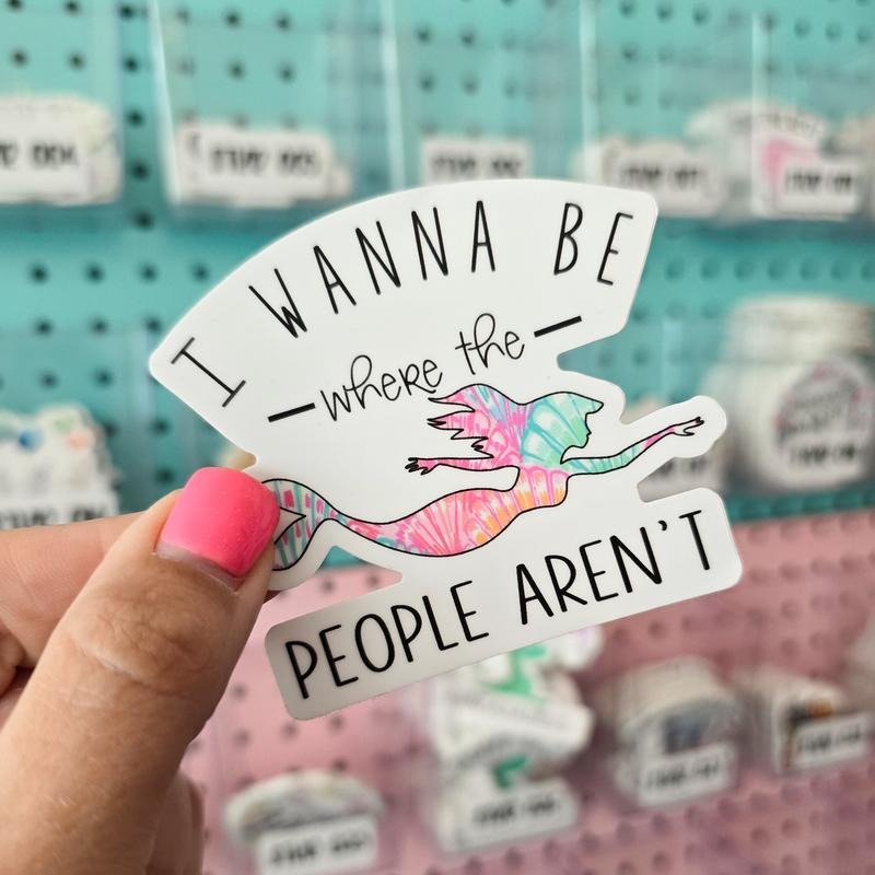 I Wanna Be Where the People Aren't Funny Sticker T-Shirts, Hoodie, Sweatshirt | WearSparks.com