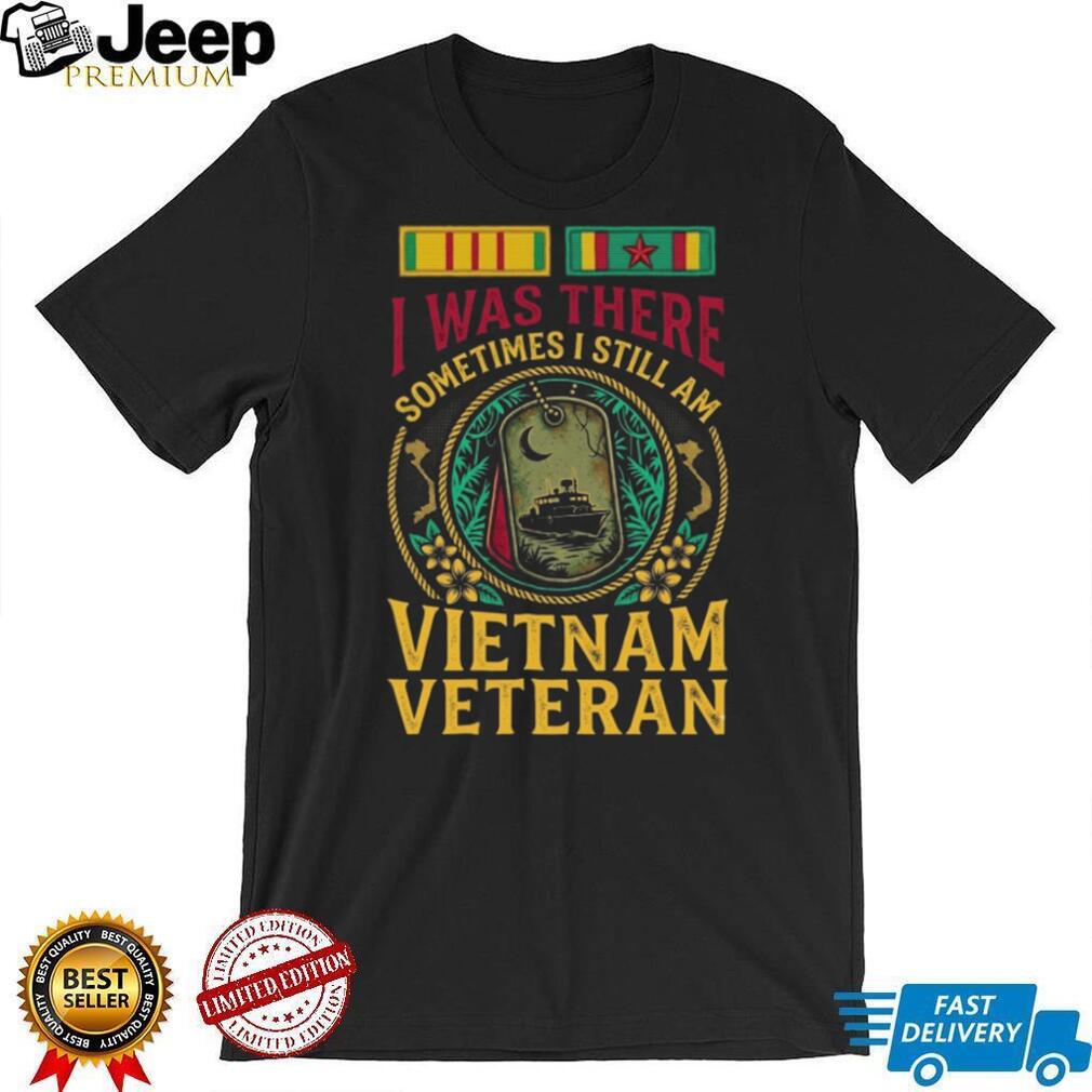 I Was There Vietnam Veteran Brown Water Navy Dog Tag T Shirt