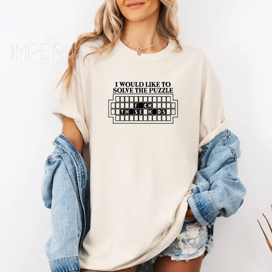 I Would Like to Solve The Puzzle Comfort Colors T Shirt, Sarcastic Mom Sweatshirt, Funny Mom Sweater, Xmas Gifts, Christmas Outfit, Comfort Colors Printed T-Shirt Full Color Print