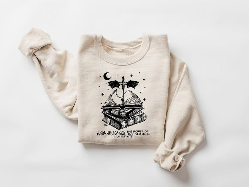 I am the Sky Sweatshirt, Vintage Basgiath War College Shirt, Fourth Wing Hoodie and Sweater; T-shirt