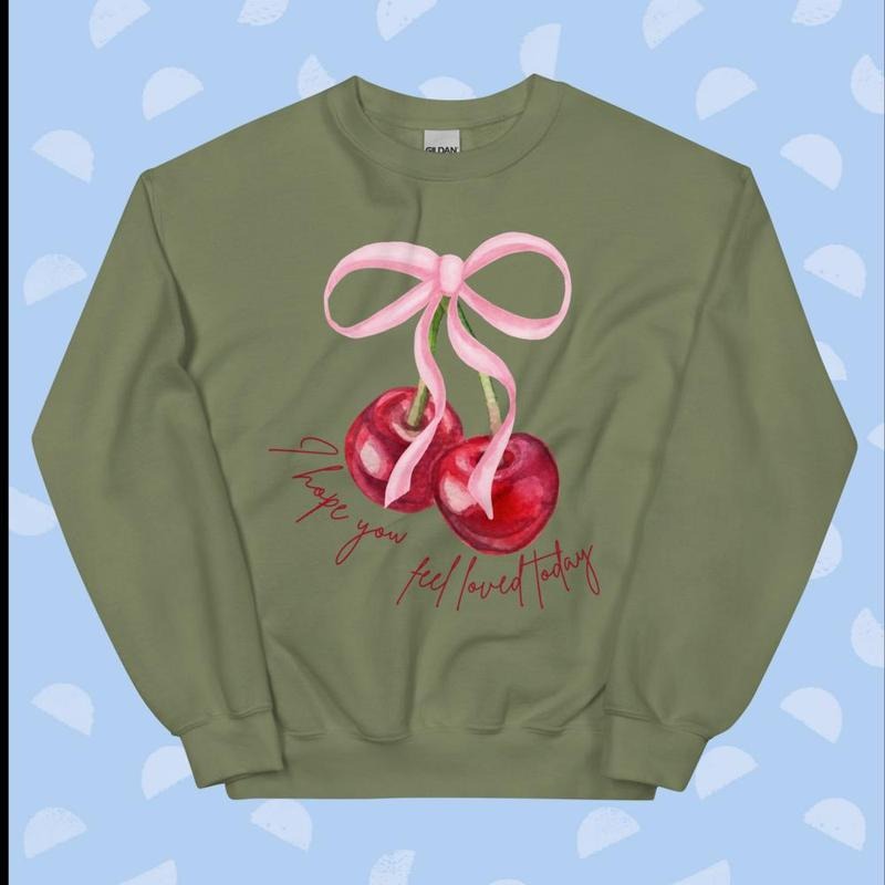 I hope you feel loved today VSCO Crewneck - Unisex Apparel Relaxed Fit Printed In The USA Clothing Womenswear Casual Comfort Cotton Top Athletic Boho Chic garment-dyed heavyweight Crewneck