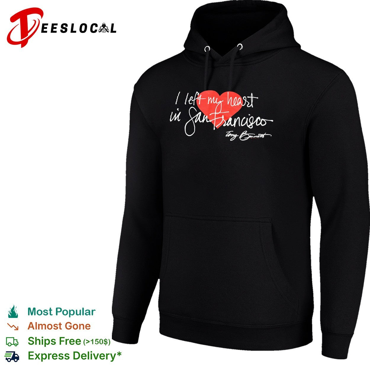I left my heart in San Francisco Tony Bennett heart shirt