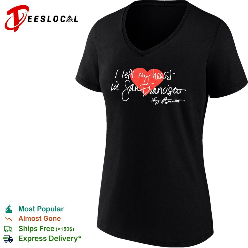 I left my heart in San Francisco Tony Bennett heart shirt