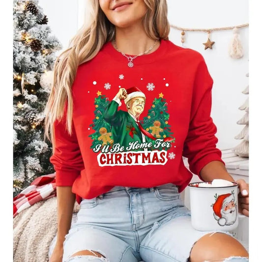 I'll Be Home For Christmas Trump Shirt, Trump 2024 Shirt, Election USA 2024 Shirt, Republican Shirt, Trump 47th President