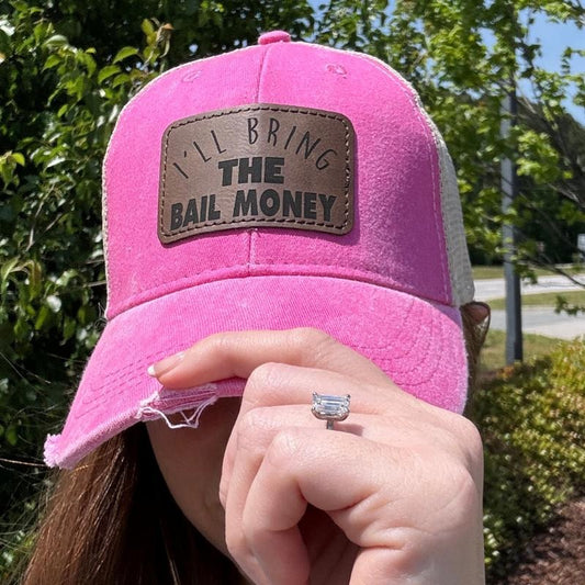 I'll Bring The Bail Money Patch Hat, Unisex, Adams' Cool Mesh Lining, High Quality Embroidery
