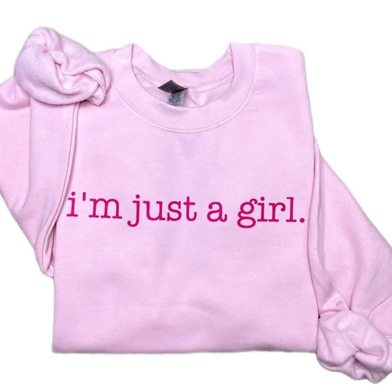 I'm Just A Girt Crewneck Sweatshirt Menswear T-Shirts, Hoodie | WearSparks.com