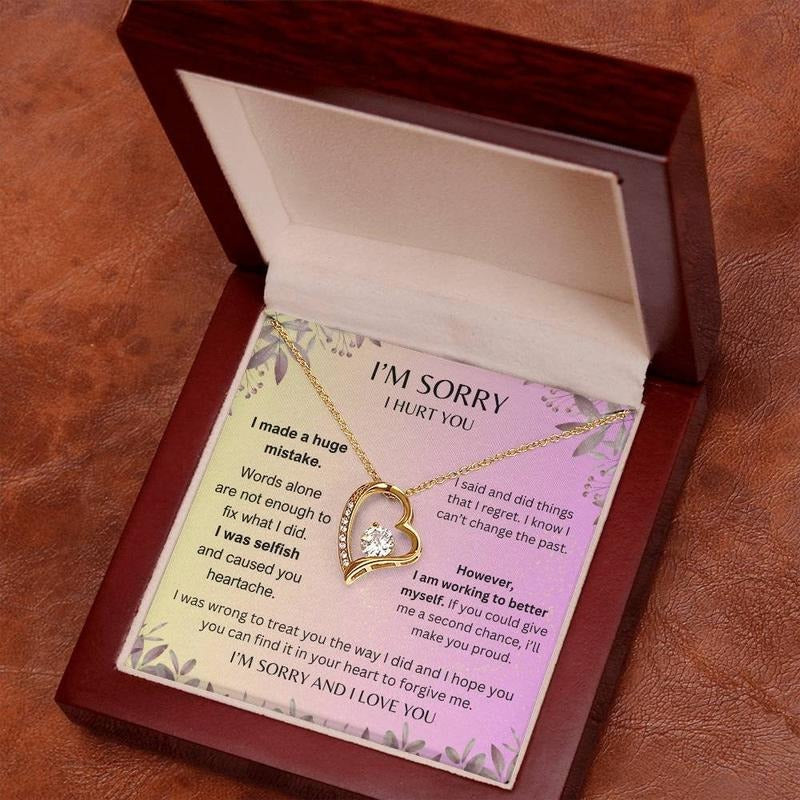 I'm Sorry I Hurt You Apology Necklace, Sorry Messages, Romantic Sorry Gifts, Sorry Gift, Cute Sorry Gift, Apology...
