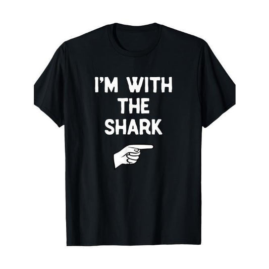 I'm With The Shark Costume Halloween Matching Party T-Shirt Made in USA