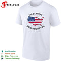I m staying how about you USA map flag shirt