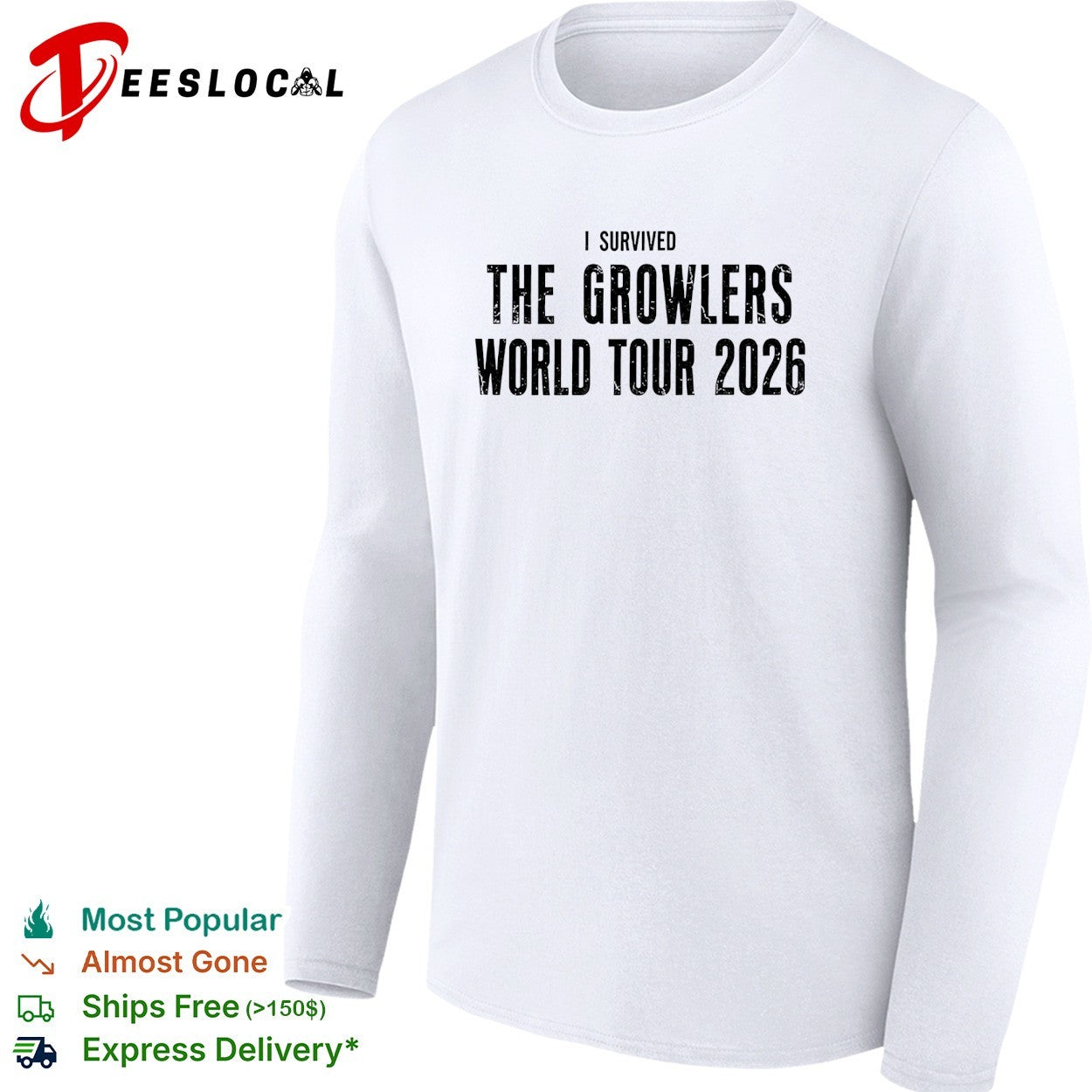 I survived The Growlers world tour 2026 shirt