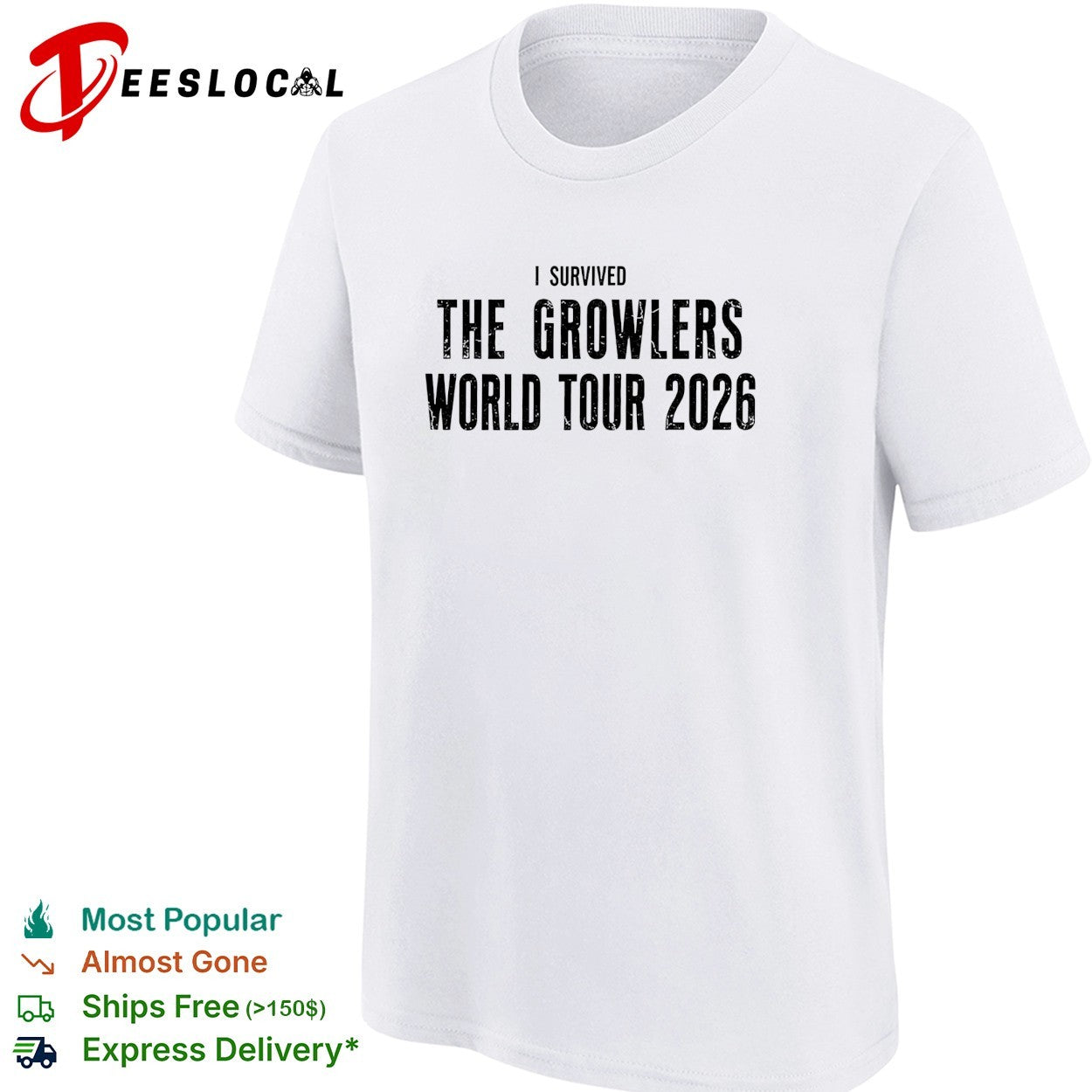 I survived The Growlers world tour 2026 shirt