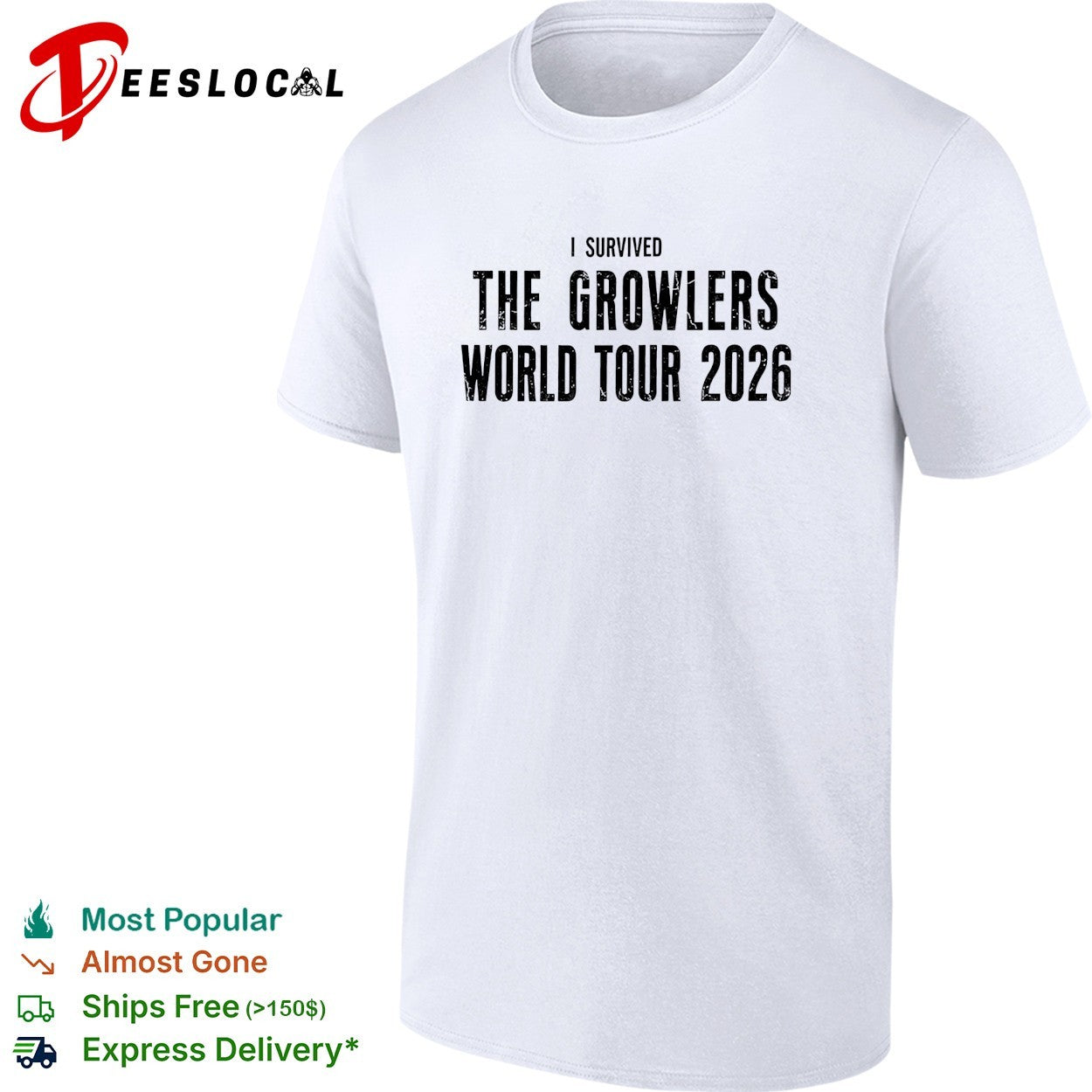 I survived The Growlers world tour 2026 shirt