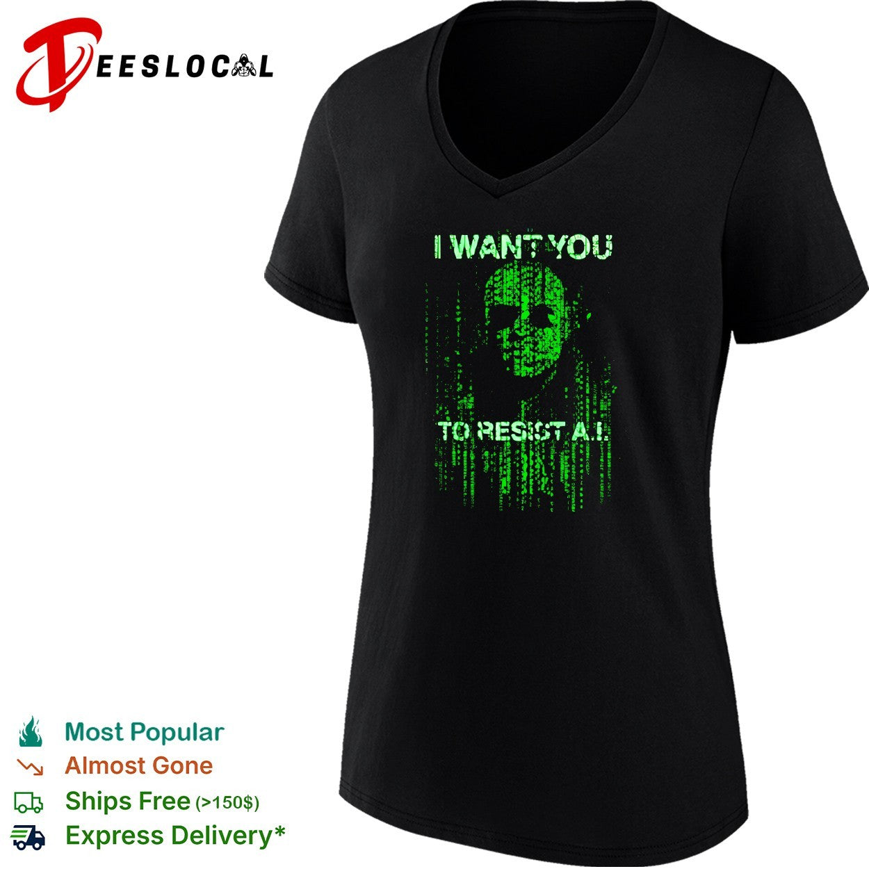 I want you to resist AI matrix skull shirt