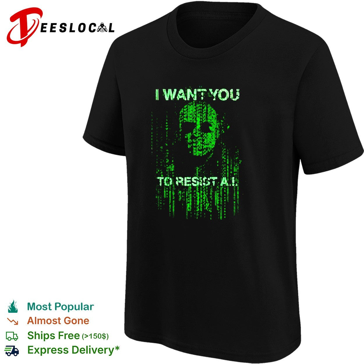 I want you to resist AI matrix skull shirt