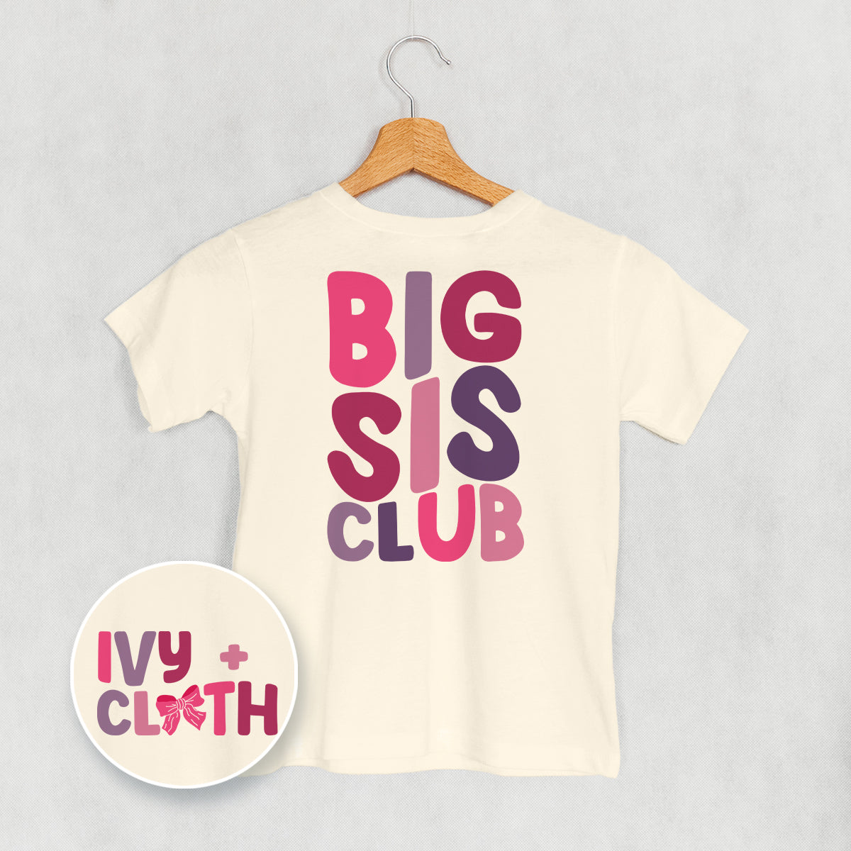 Big Sis Club (Kids Back Print) T-Shirts, Hoodie, Sweatshirt | WearSparks.com (Image 3)