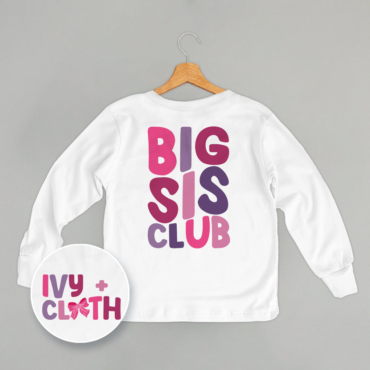 Big Sis Club (Kids Back Print) T-Shirts, Hoodie, Sweatshirt | WearSparks.com (Image 4)
