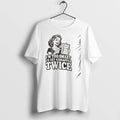 Im Too Smart To Get Kidnapped Twice Retro Style Woman Pointing At Clipboard With Tshirts