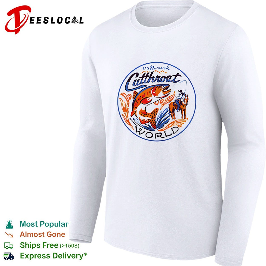 Ian Munsick Cutthroat World trout fishing cowboy badge shirt