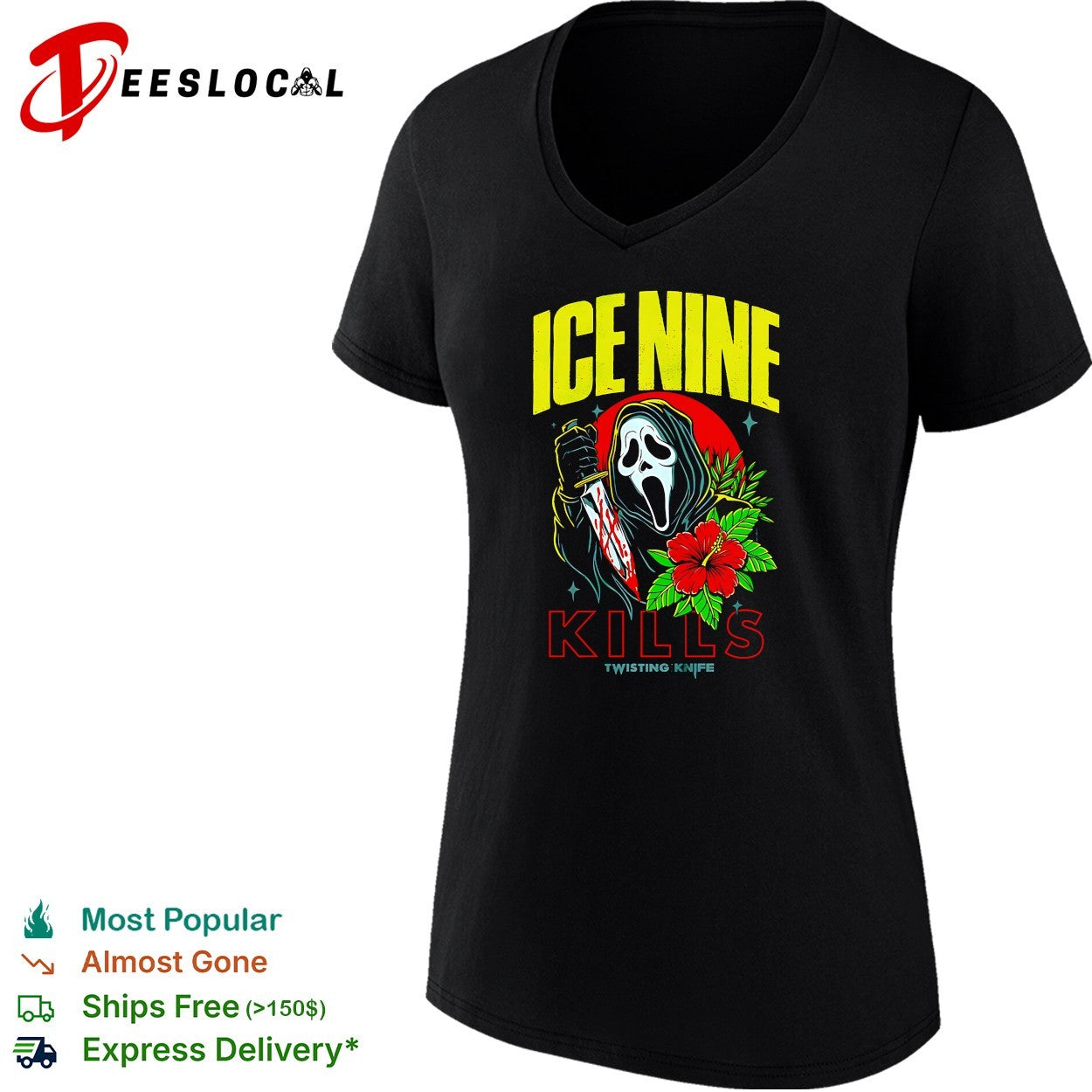 Ice Nine Kills Summer Of Silence 2026 Collection Ghostface Twisting Knife shirt