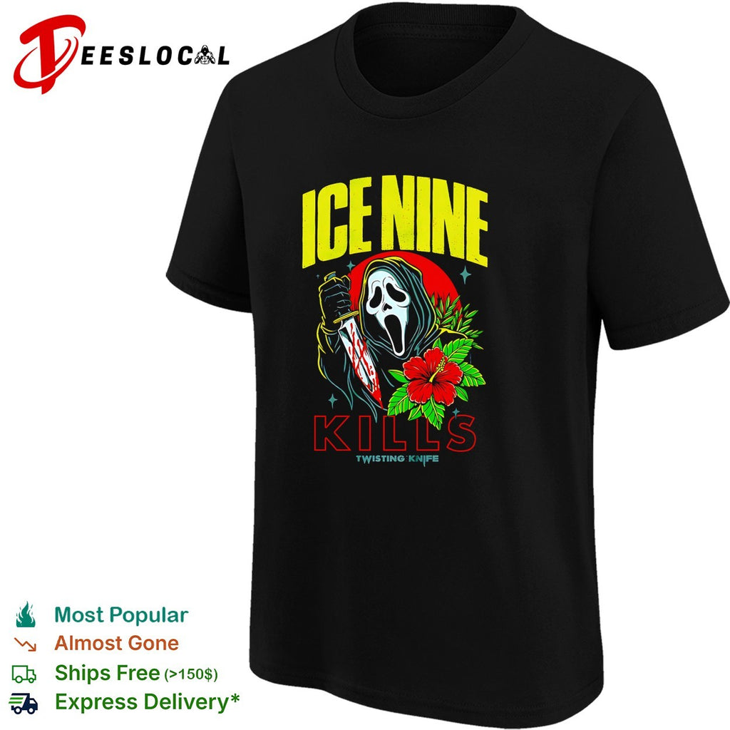 Ice Nine Kills Summer Of Silence 2026 Collection Ghostface Twisting Knife shirt