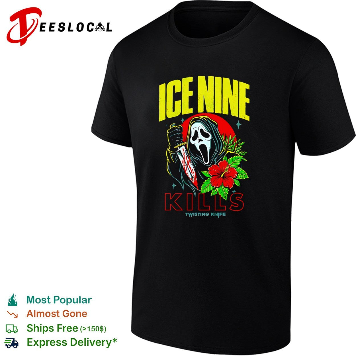 Ice Nine Kills Summer Of Silence 2026 Collection Ghostface Twisting Knife shirt