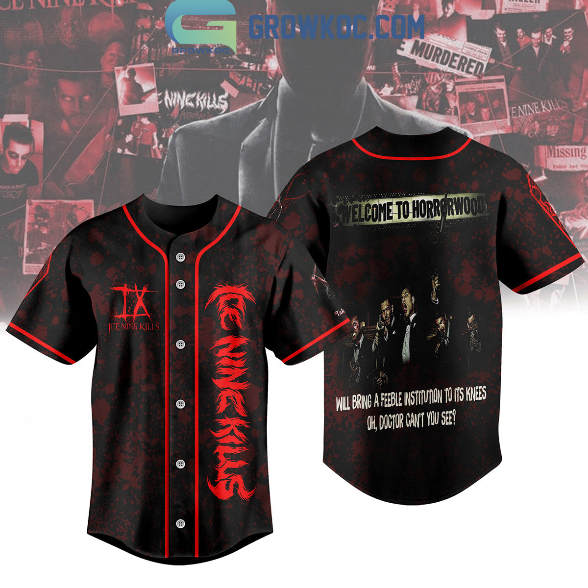 Ice Nine Kills Welcome To Horrorwood Personalized Baseball Jersey