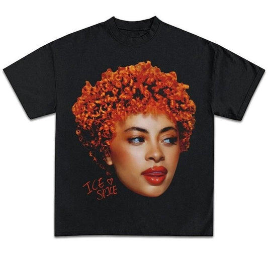 Ice Spice Shirt Rapper Graphic Tee Shirt Vintage Rap Hip Hop Merch Men Women Menswear Top