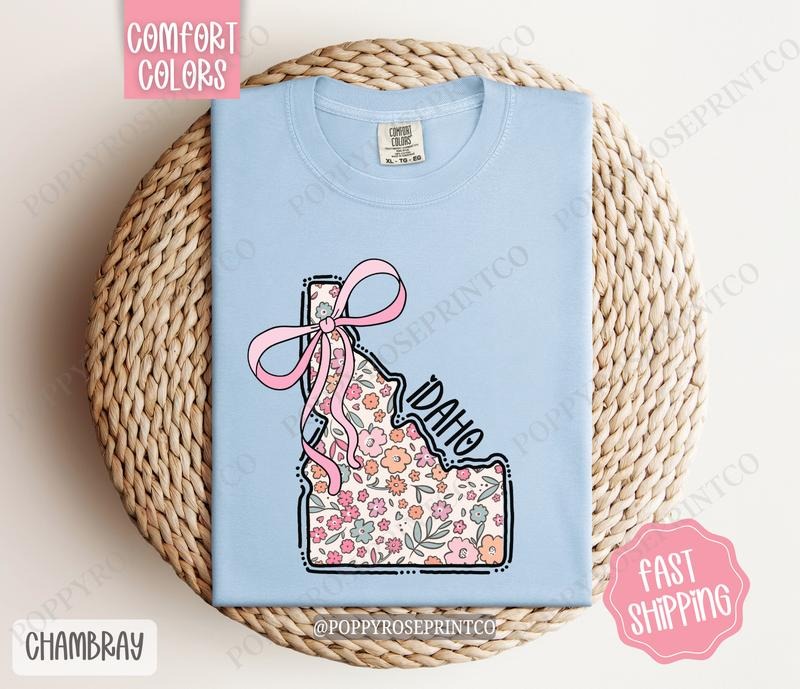 Idaho Comfort Colors State Tshirt, Cute Idaho Shirt, Idaho Tshirt, Idaho Shirt