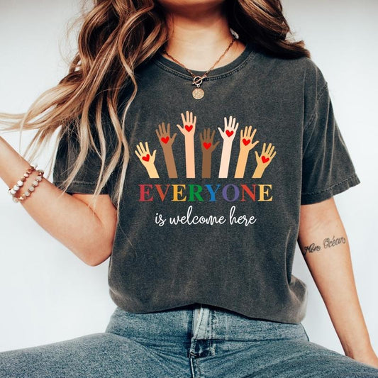 Idaho Teacher Shirt Everyone Is Welcome Here Shirt, Inclusion And Equality T-Shirt, Protest And Resist Tee, Idaho Teacher...