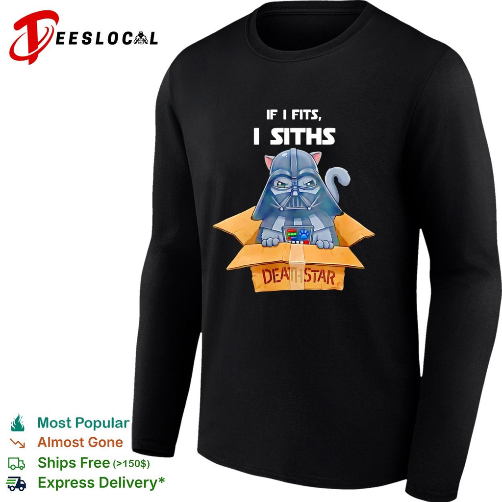 If I fits I siths Darth Vader cat in a box shirt