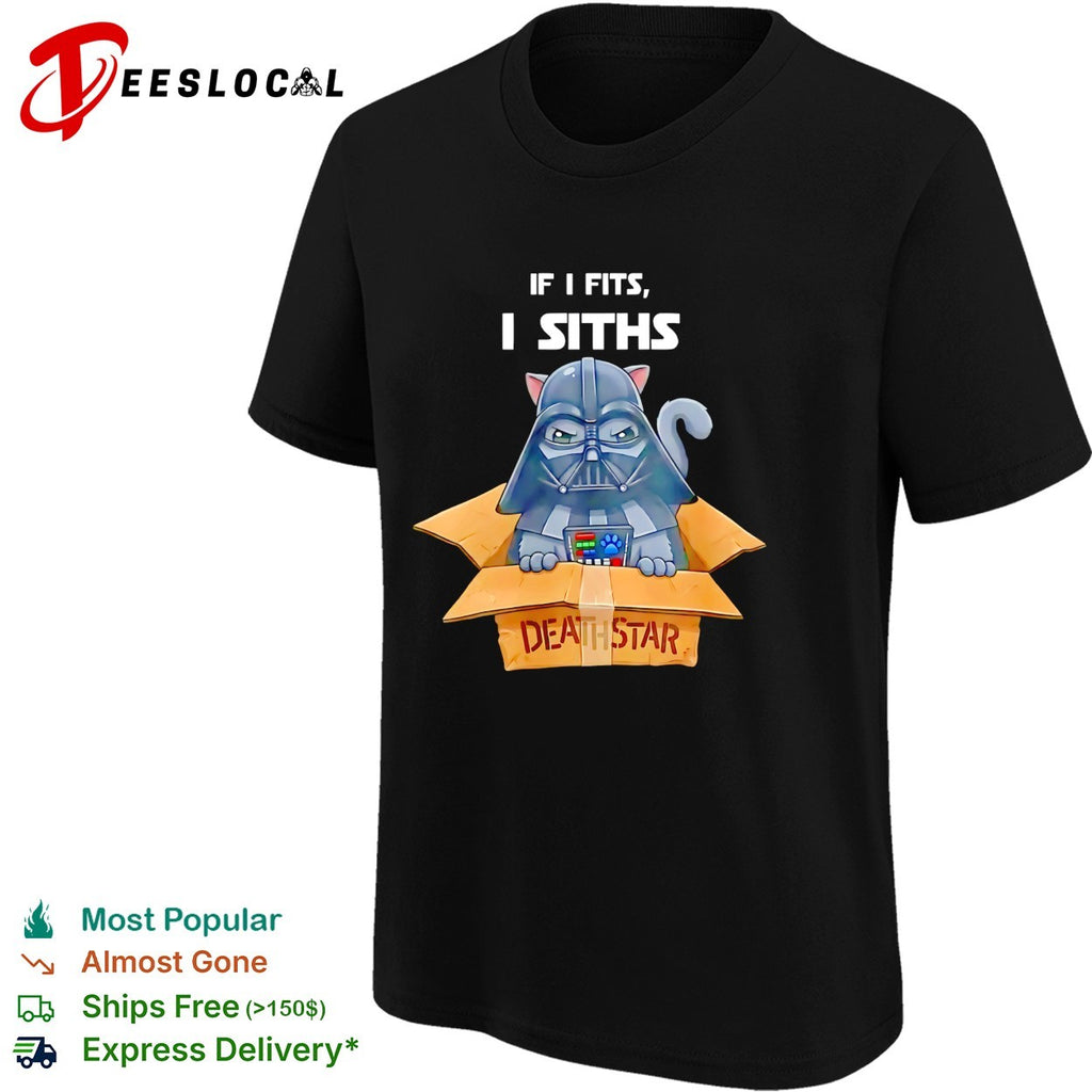 If I fits I siths Darth Vader cat in a box shirt