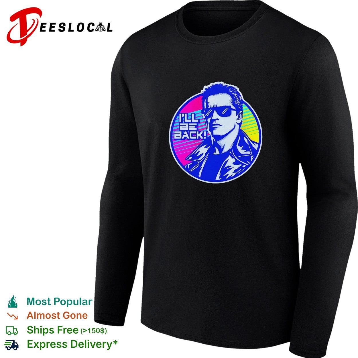 I’ll be back Terminator retro portrait shirt