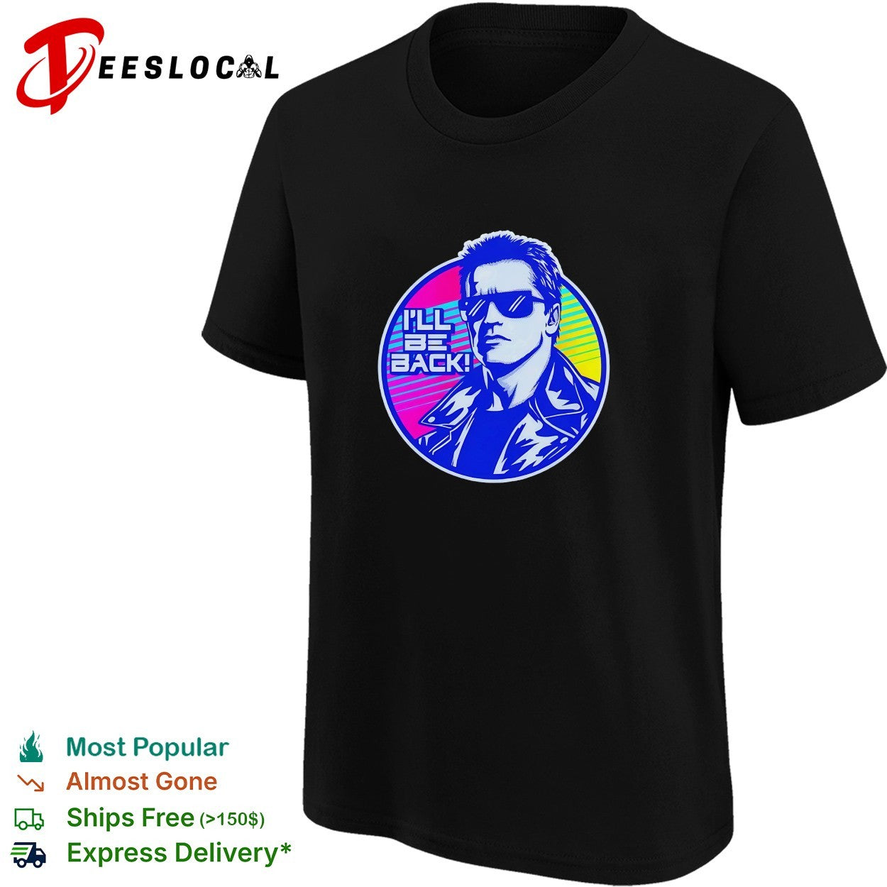 I’ll be back Terminator retro portrait shirt