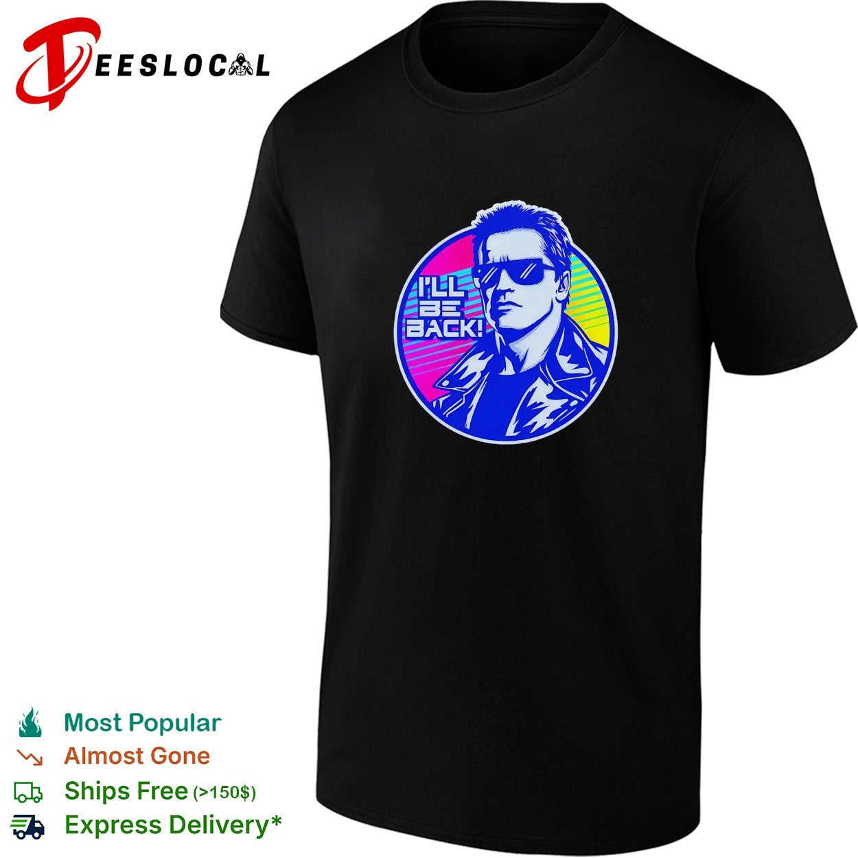 I’ll be back Terminator retro portrait shirt