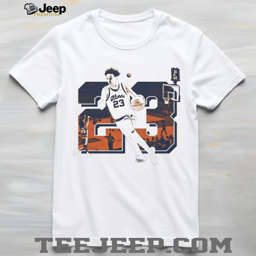 Illinois Basketball #23 Graphic Player White T Shirt
