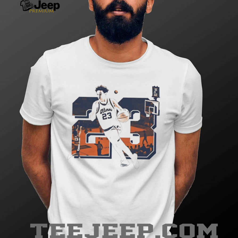 Illinois Basketball #23 Graphic Player White T Shirt