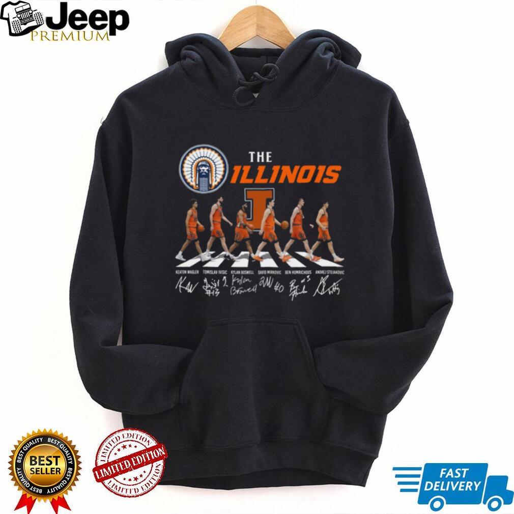 Illinois Fighting Illini Abbey Road Basketball Signature T Shirt