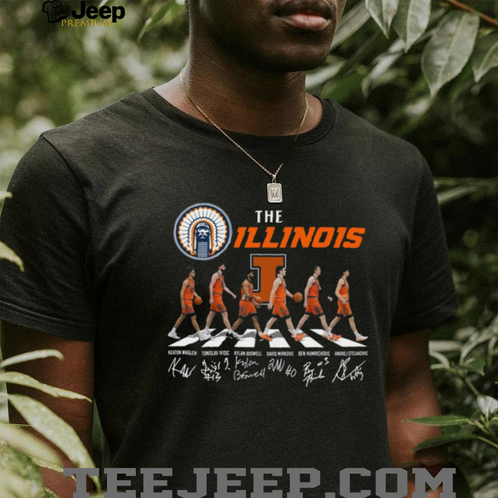 Illinois Fighting Illini Abbey Road Basketball Signature T Shirt