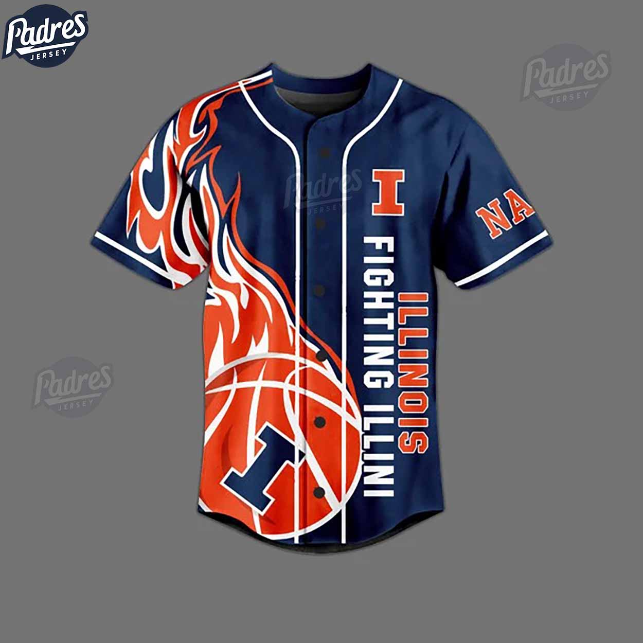 Illinois Fighting Illini Basketball Team Custom NCAA Baseball Jersey - Padres Jersey Oasis: Elevate Your Baseball Style Game