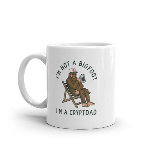 Im Not A Bigfoot Im A Cryptdad Mug Funny Sarcastic Sasquatch Dad Joke Novelty Cup-11oz Funny Coffee Mugs Ceramic Printed Drinkware Cup