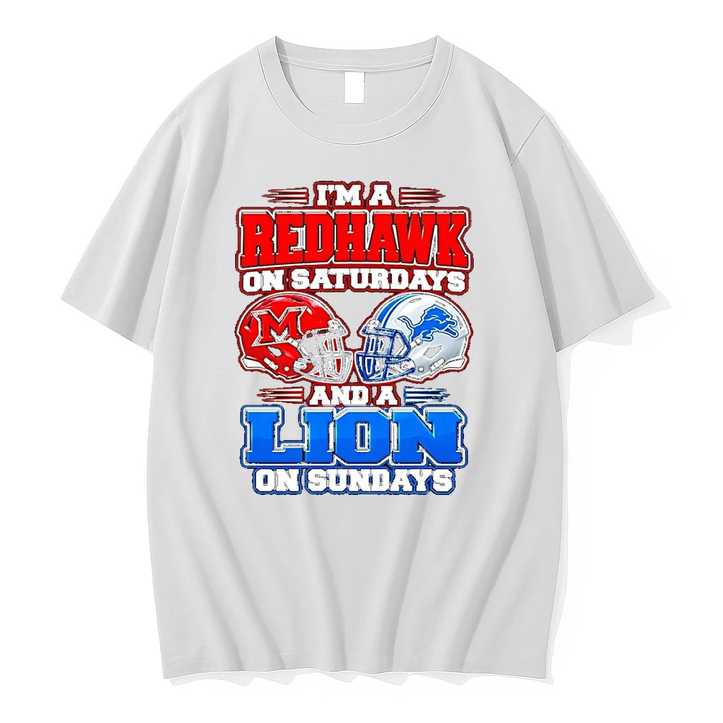 Im A Redhawk On Saturdays And A Lion On Sundays Tshirts Sweater