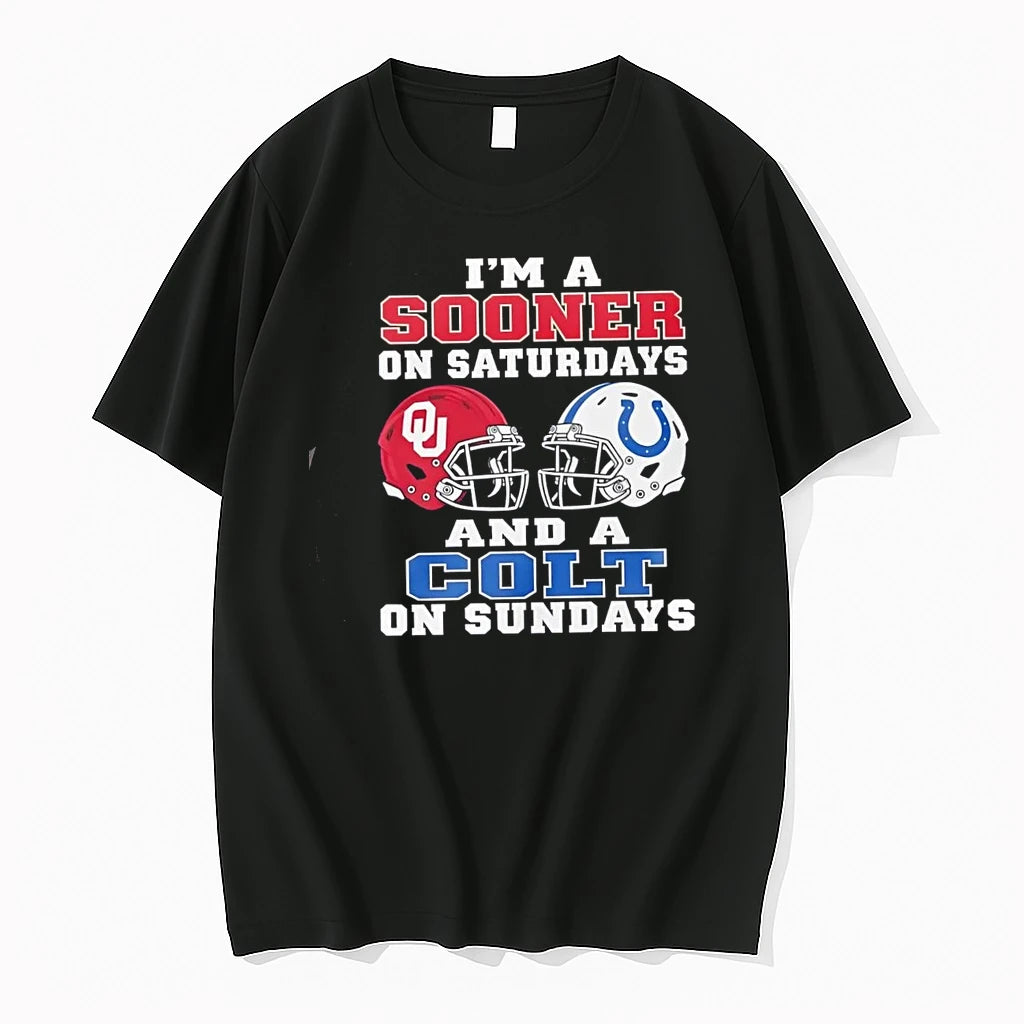 Im A Sooner On Saturdays And A Colt On Sundays Football Helmets Tshirts Sweater