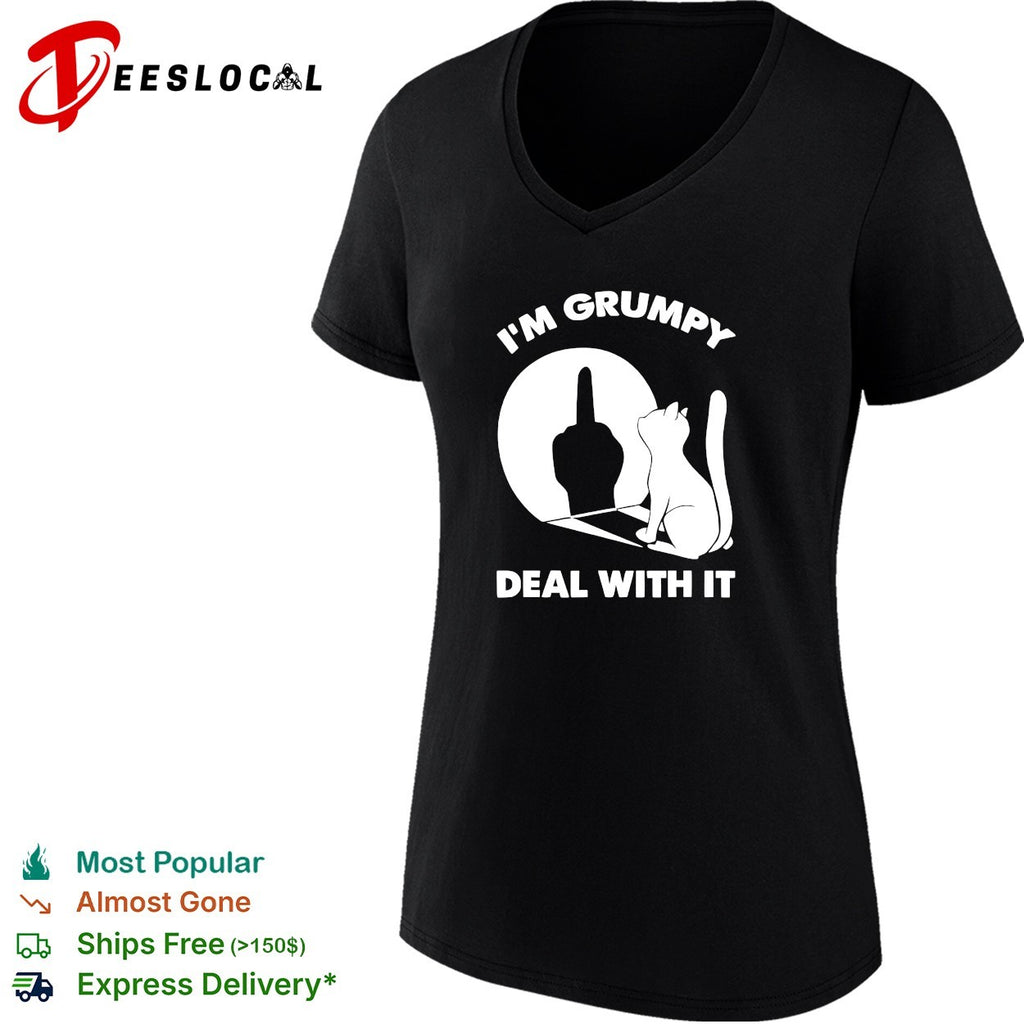 I’m grumpy deal with it cat shadow shirt