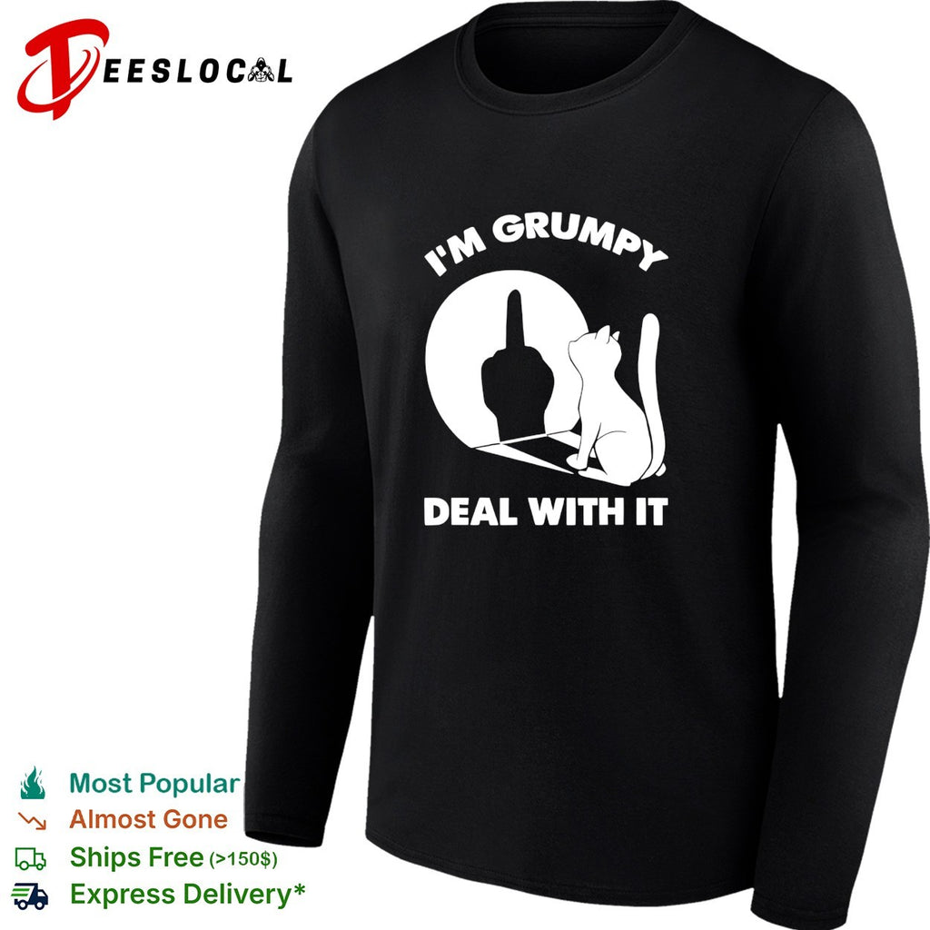 I’m grumpy deal with it cat shadow shirt